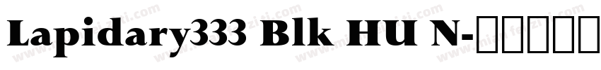 Lapidary333 Blk HU N字体转换